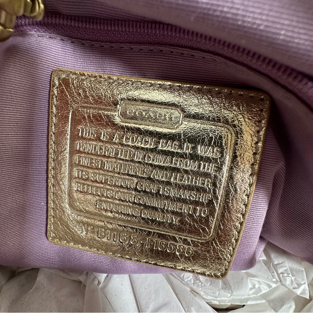 Coach Straw Bag with butterflies - Picture 2 of 15